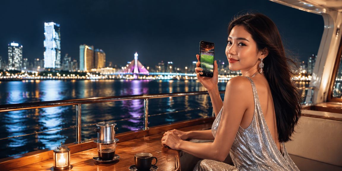 Người chơi Đà Nẵng tra cứu kết quả xổ số trực tuyến bên ly cà phê